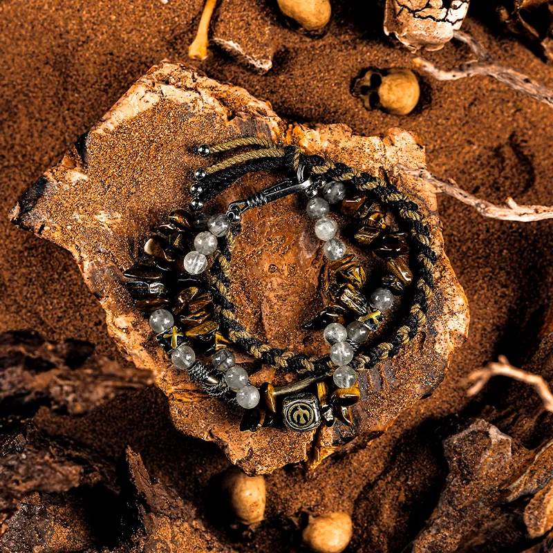 Cuud Tiger's Eye Stone Bracelets Men's-2