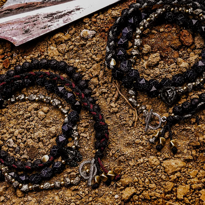 Cuud Blue Sandstone Bracelets Men's-3