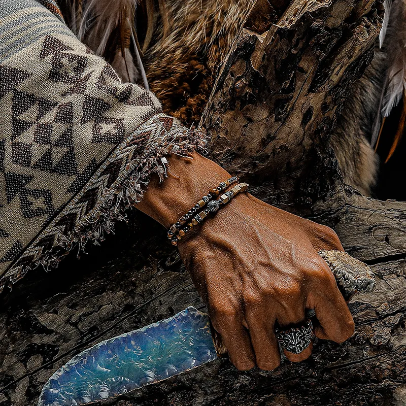 Cuud Picture Stone Bracelets Men's-4