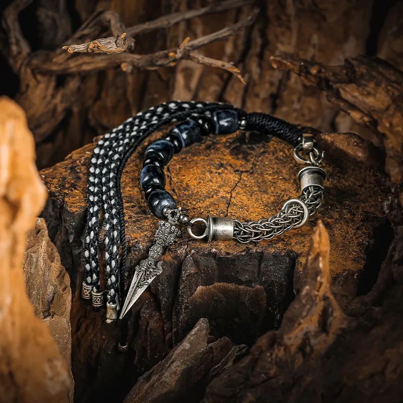 Cuud Tiger's Eye Stone Jade Bracelets Men's-2
