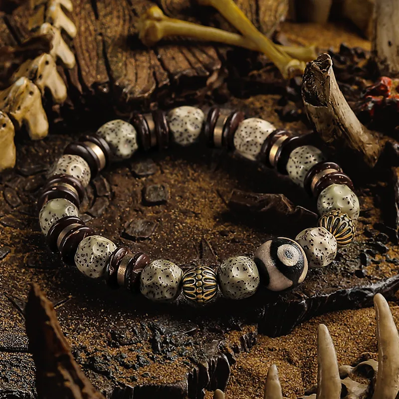Cuud Star Moon Bodhi Seeds Bracelets Men's-2