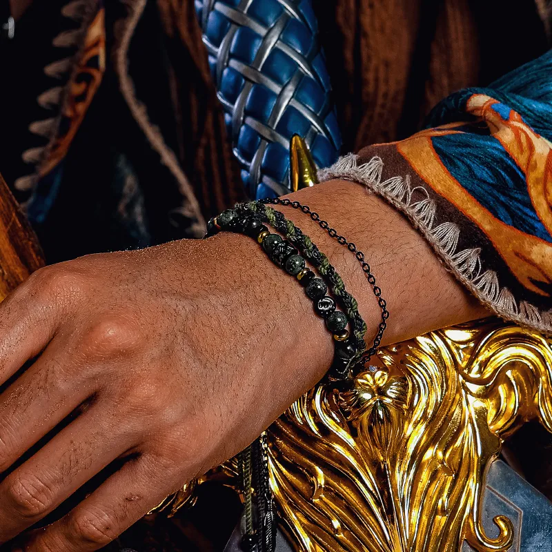 Cuud Quetzal Stone Bracelets Men's-3
