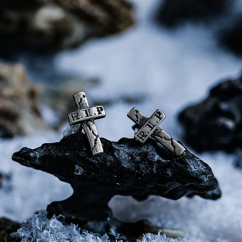 Cuud S925 Silver Stud Earrings Men's-2