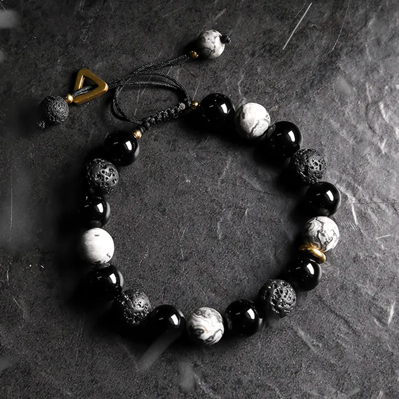 Cuud Volcanic Stone Bracelets Unisex-2