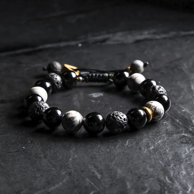 Cuud Volcanic Stone Bracelets Unisex-1