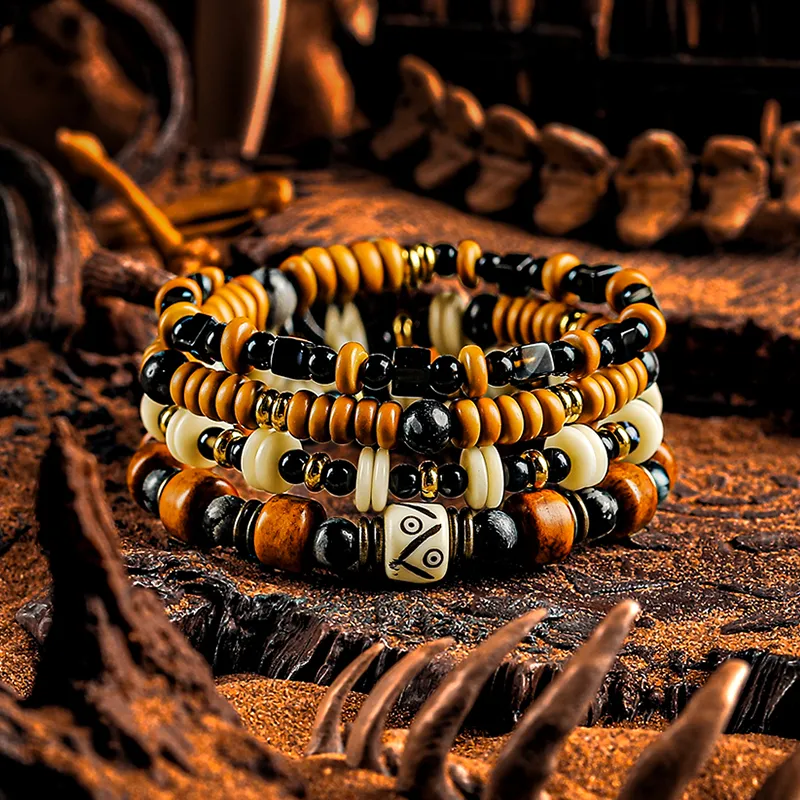 Cuud Snowflake Obsidian Bracelets Men's-1