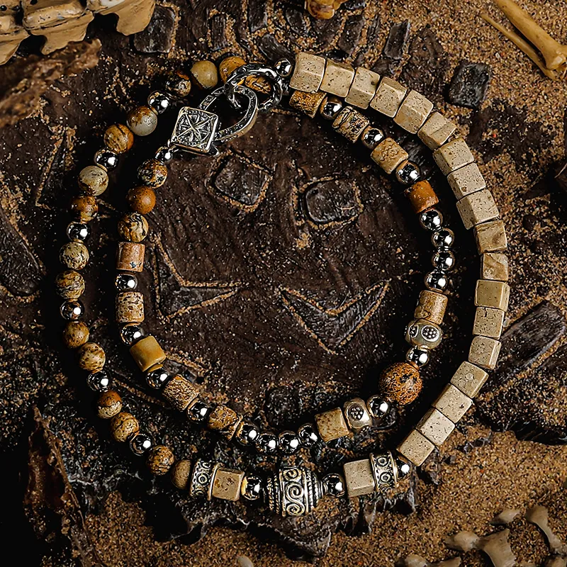 Cuud Picture Stone Bracelets Men's-2