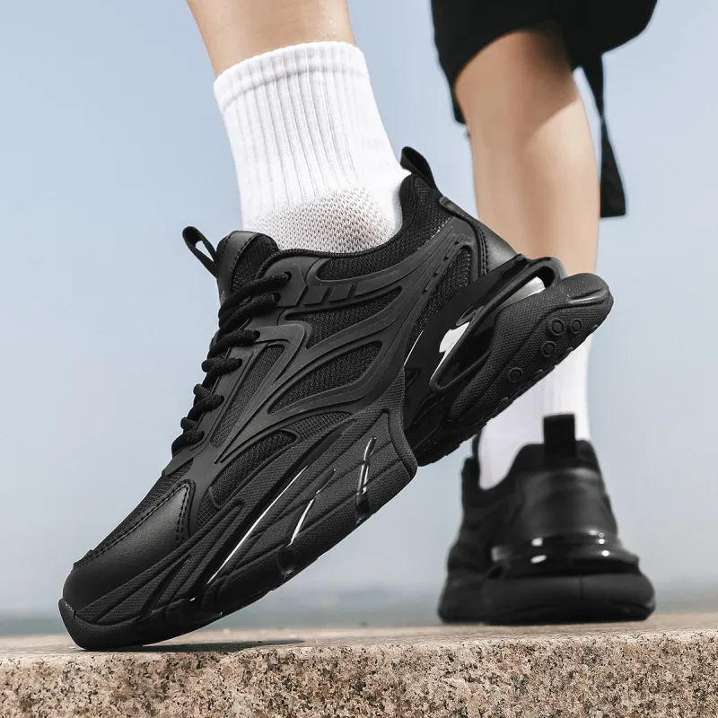 Jeep Chunky Sneakers Men Low Top Black-4