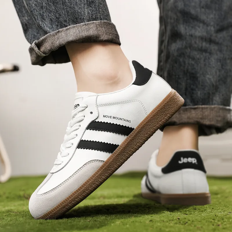 Jeep Cushioning Height Increasing Abrasion Resistant Lightweight Slip Resistant Low Top Skateboard Shoes Men's-6