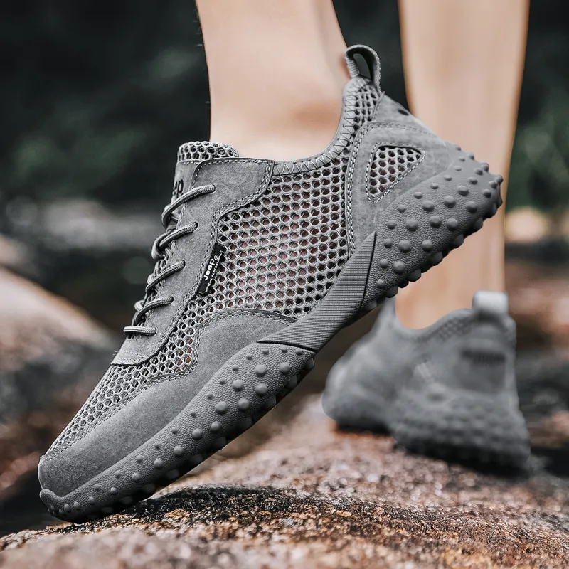 Jeep Sports Sandals Breathable Wear Resistant Lightweight Low Top Casual Shoes Men's Gray-4