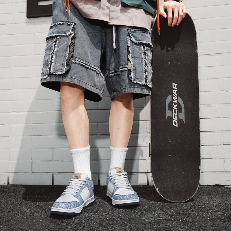 Jeep Height Increasing Abrasion Resistant Lightweight Breathable Slip Resistant Low Top Skateboard Shoes Men's-6