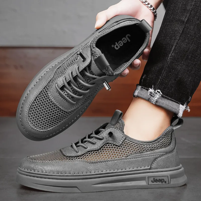 Jeep Casual Shoes Men Low Top Gray-7