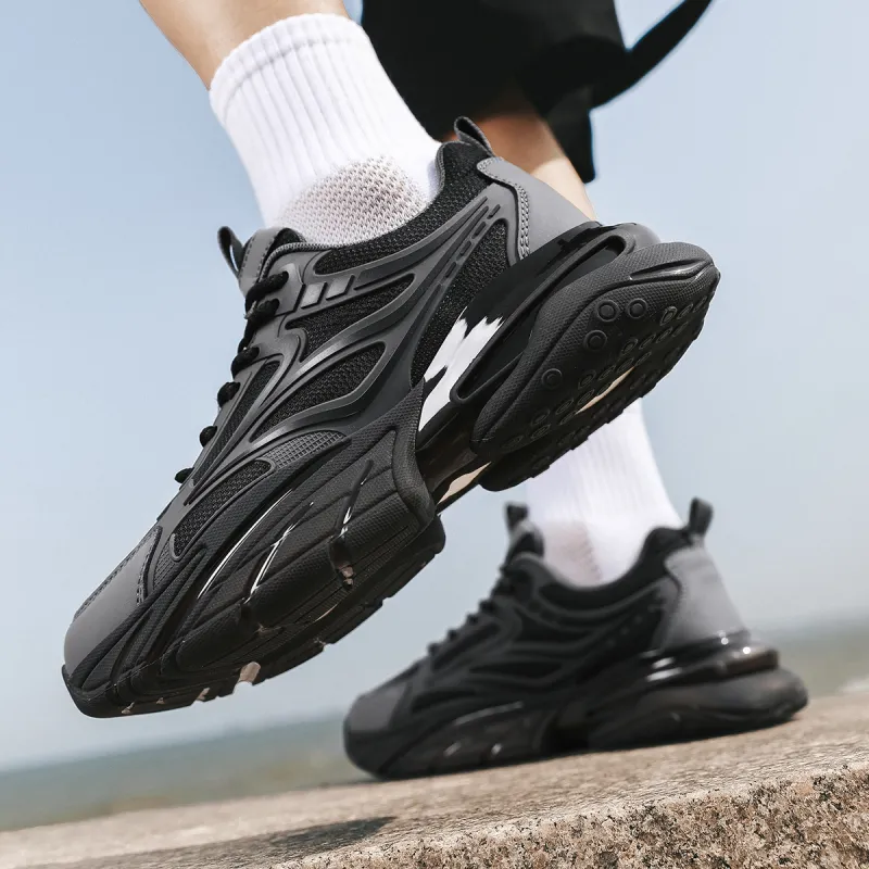 Jeep Chunky Sneakers Men Low Top Black-11