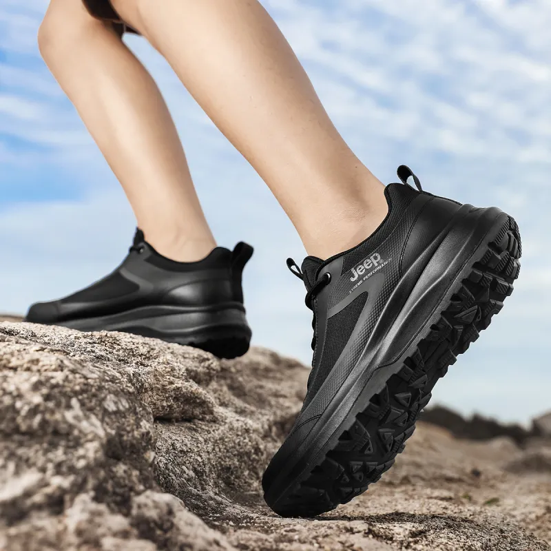Jeep Low Top Outdoor Shoes Men's Black-6