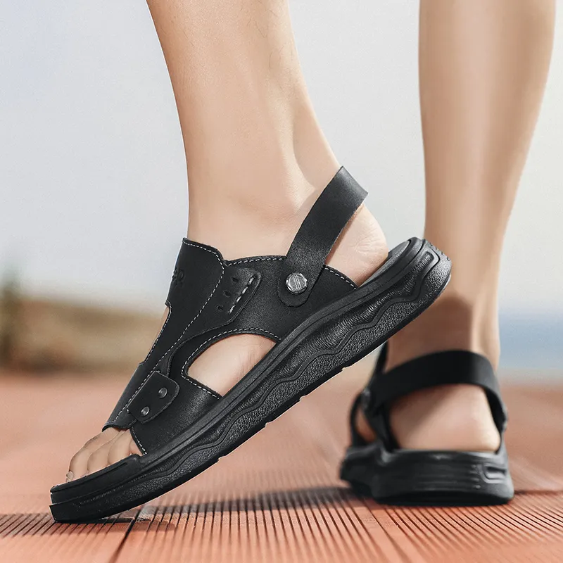 Jeep Beach Sandals Men Black-4