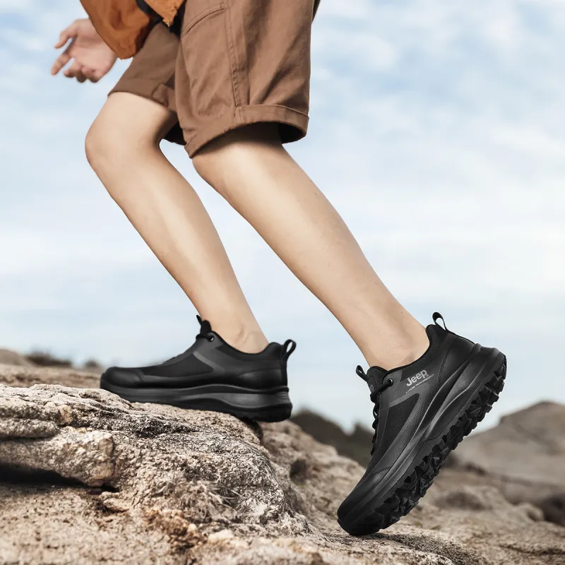 Jeep Low Top Outdoor Shoes Men's Black-7