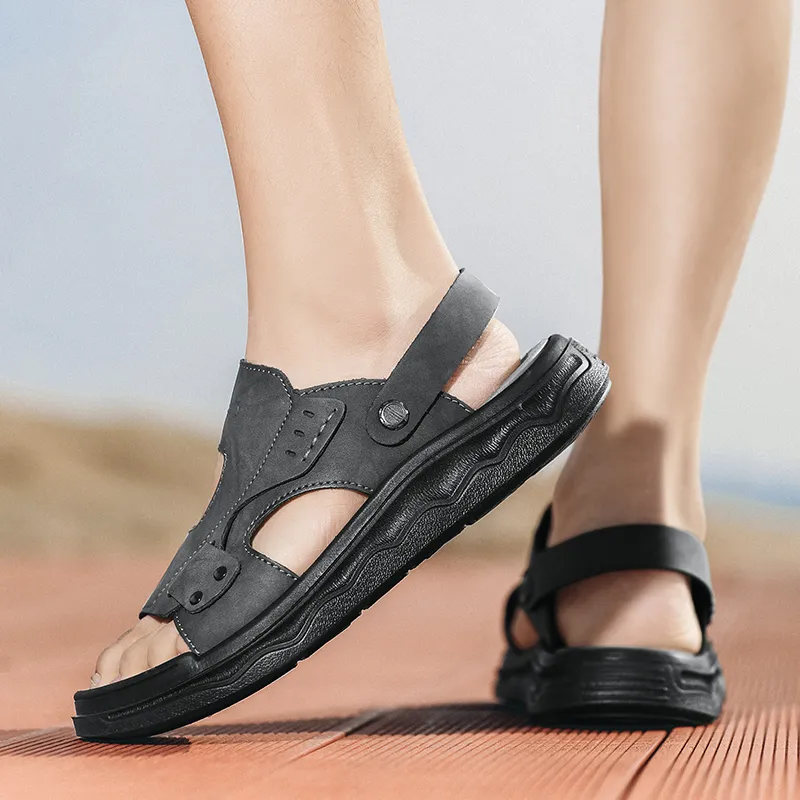 Jeep Beach Sandals Men Black-11