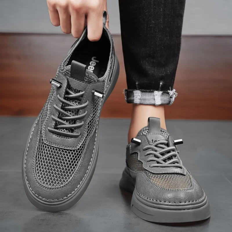 Jeep Casual Shoes Men Low Top Gray-6