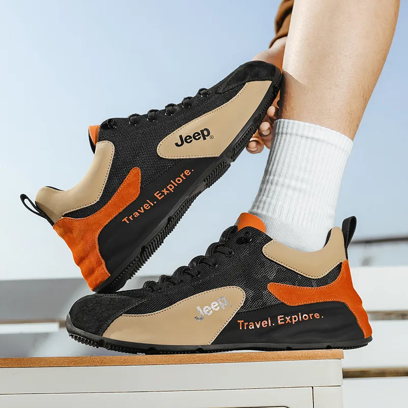 Jeep Wear resistant, Lightweight, Breathable, And Non slip. Low Top Casual Shoes Men's-5