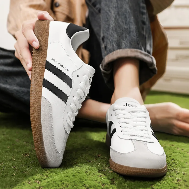 Jeep Cushioning Height Increasing Abrasion Resistant Lightweight Slip Resistant Low Top Skateboard Shoes Men's-5