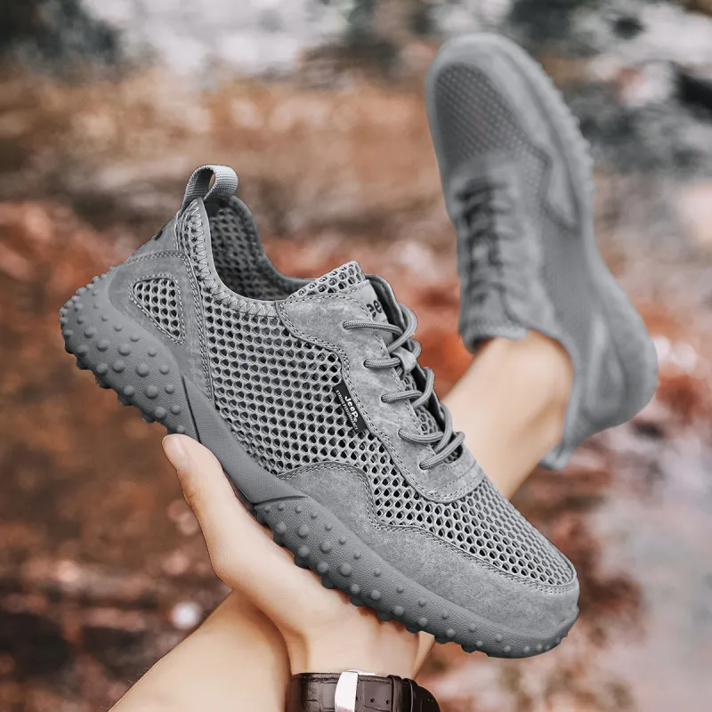 Jeep Sports Sandals Breathable Wear Resistant Lightweight Low Top Casual Shoes Men's Gray-3