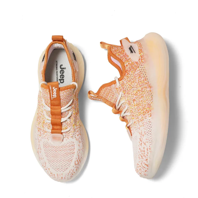 Jeep Breathable Low Top Running Shoes Men's Orange-4