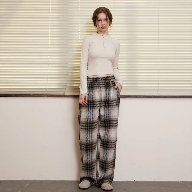 ZUOBEIKA Casual Pants Unisex Apricot-5