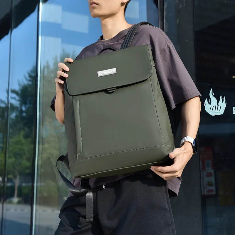 ROBINHOOD Oxford Backpack Men's Black/Gray/Green-2