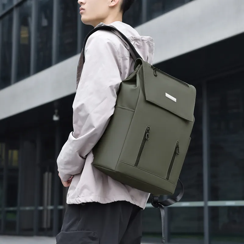 ROBINHOOD Oxford Backpack Regular Men's Black/Gray/Green-2