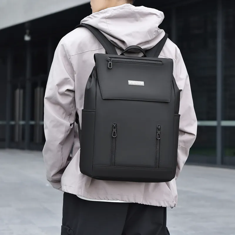 ROBINHOOD Oxford Backpack Regular Men's Black/Gray/Green-1