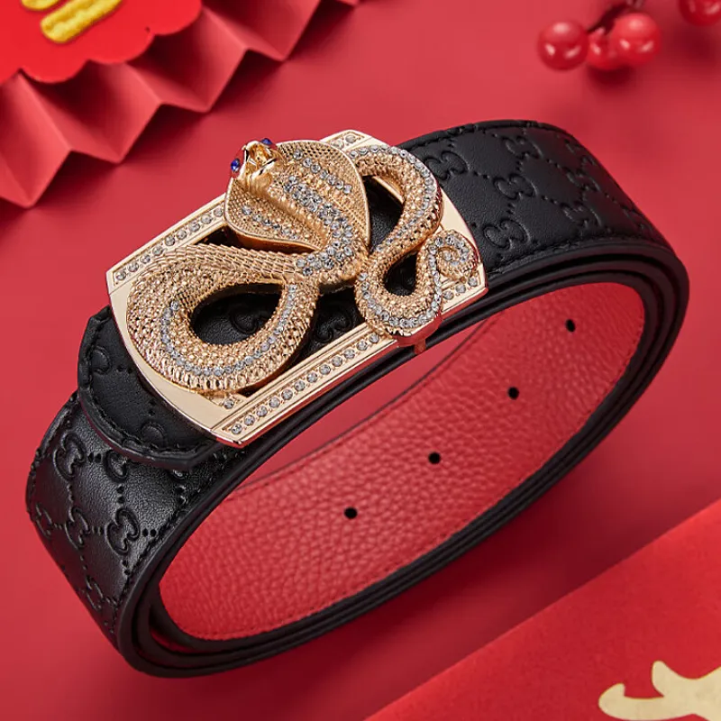 ROBINHOOD Cow Leather Belts Men's 3.8cm-1