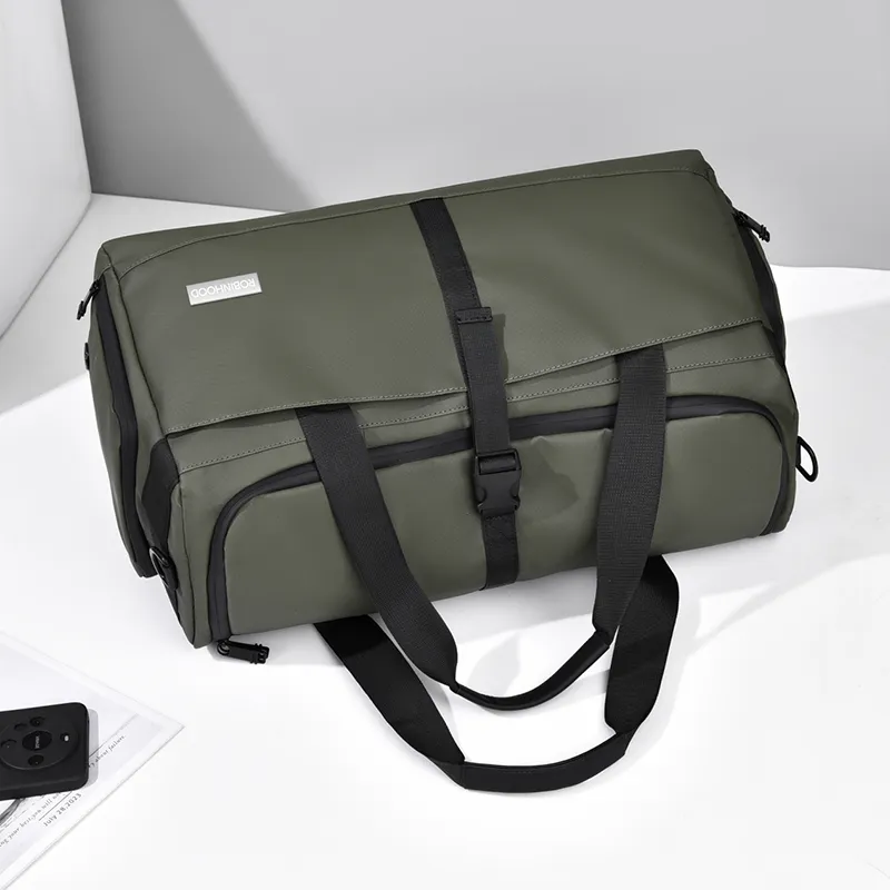 ROBINHOOD Oxford Travel Bag Men's Black/Gray/Green-3