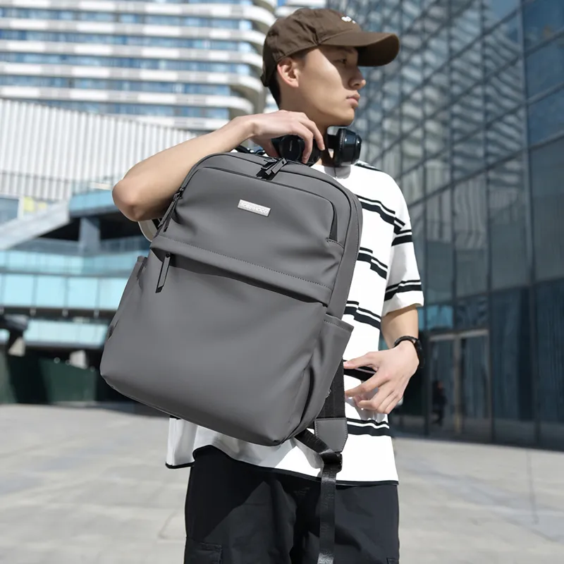 ROBINHOOD Oxford Backpack Regular Men's Black/Gray/Green-2