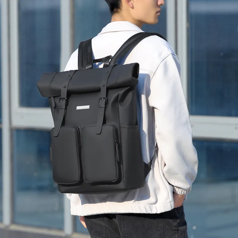 ROBINHOOD Oxford Backpack Regular Men's Black/Gray/Green-3