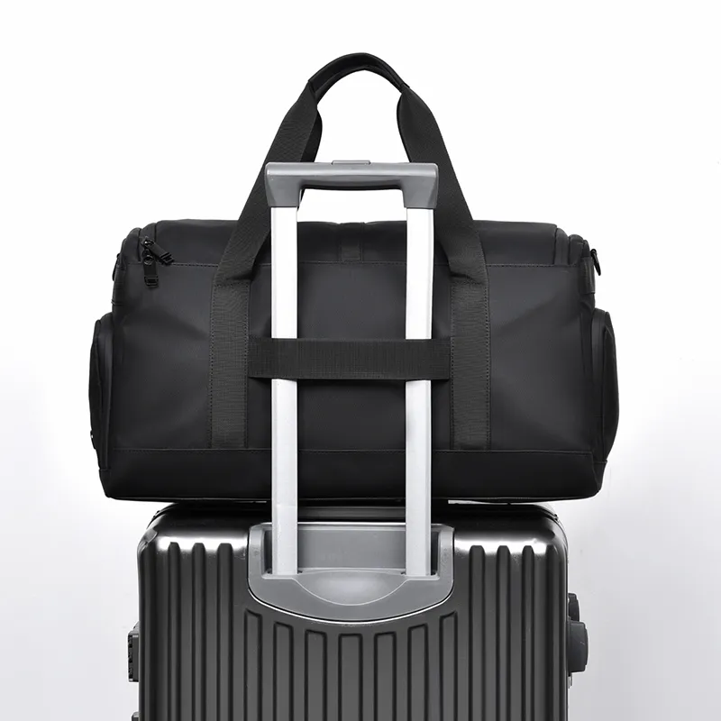 ROBINHOOD Oxford Travel Bag Men's Black/Gray/Green-5