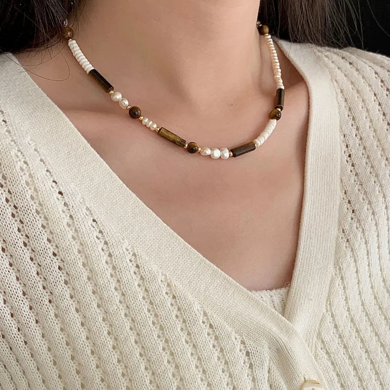 YUDIAN Freshwater Pearl Necklaces Women's-3