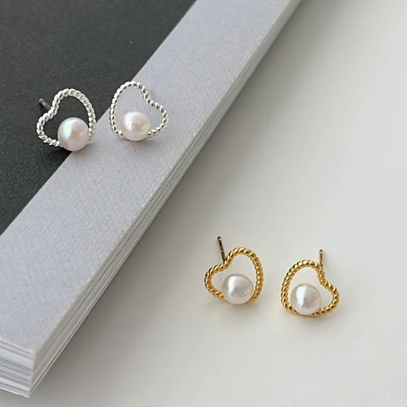 YUDIAN Freshwater Pearl Stud Earrings Women's-2