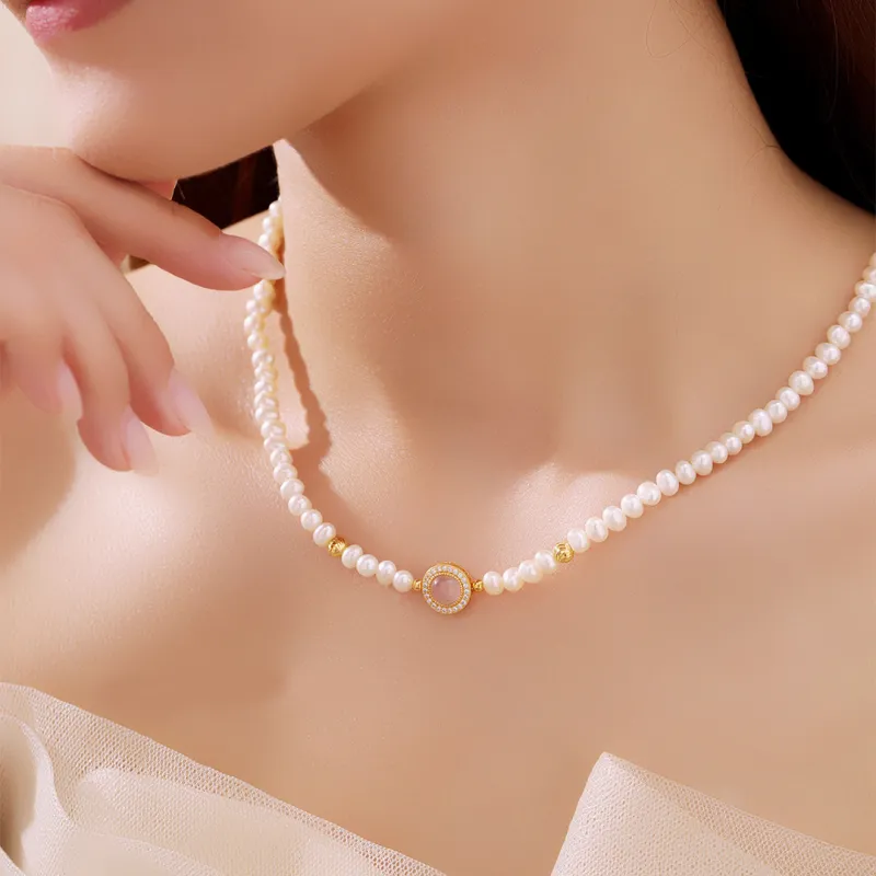 YUDIAN Freshwater Pearl Necklaces Women's-5