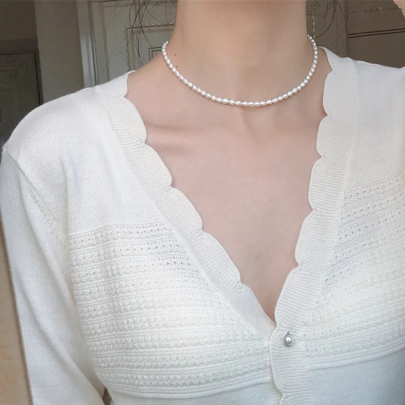 YUDIAN Freshwater Pearl Necklaces Women's-4