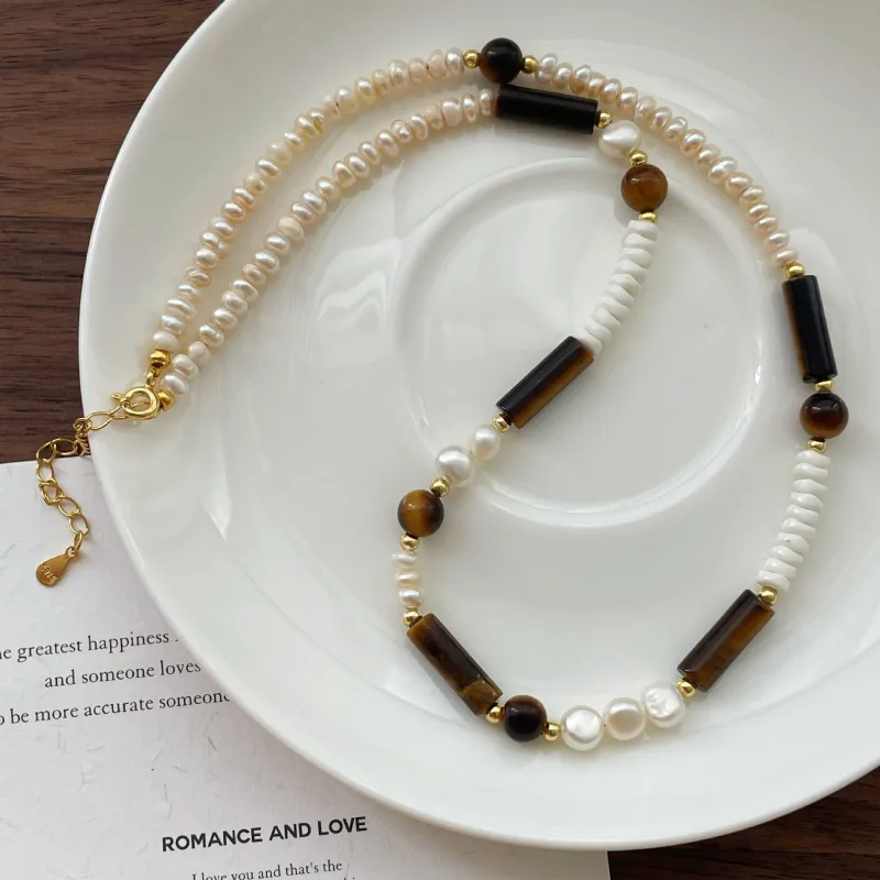 YUDIAN Freshwater Pearl Necklaces Women's-5