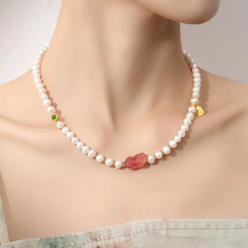 YUDIAN Freshwater Pearl Necklaces Women's-3