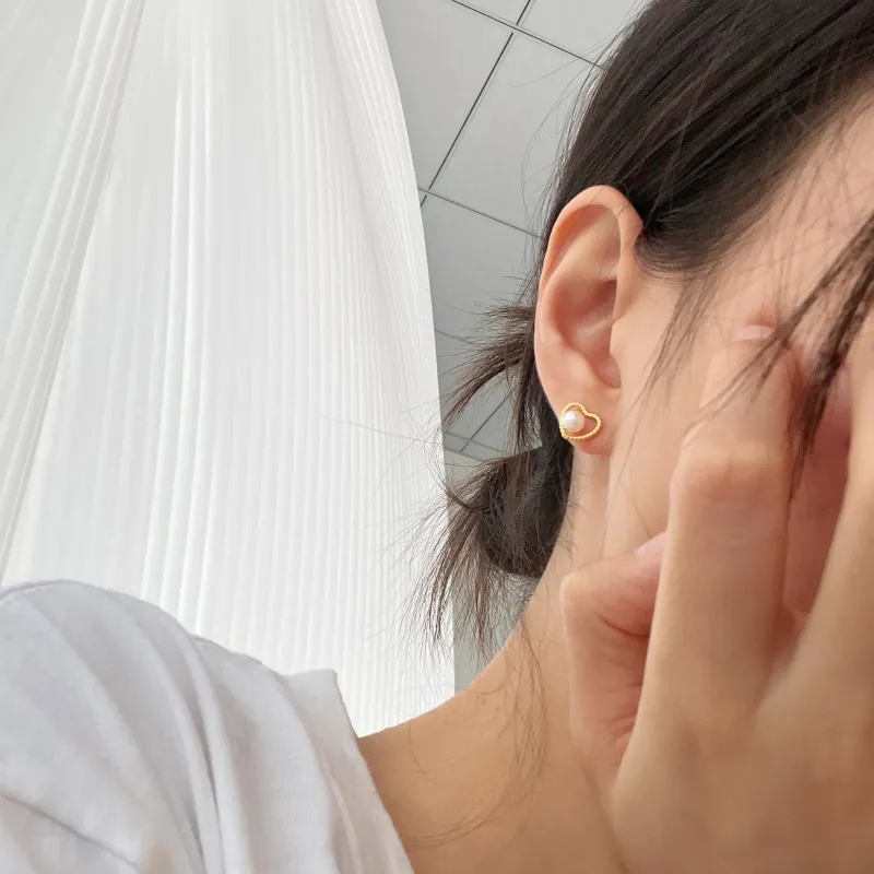 YUDIAN Freshwater Pearl Stud Earrings Women's-1