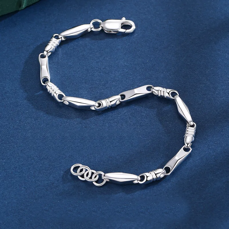 YUDIAN S999 Fine Silver Pure Silver Bracelets Men's-2