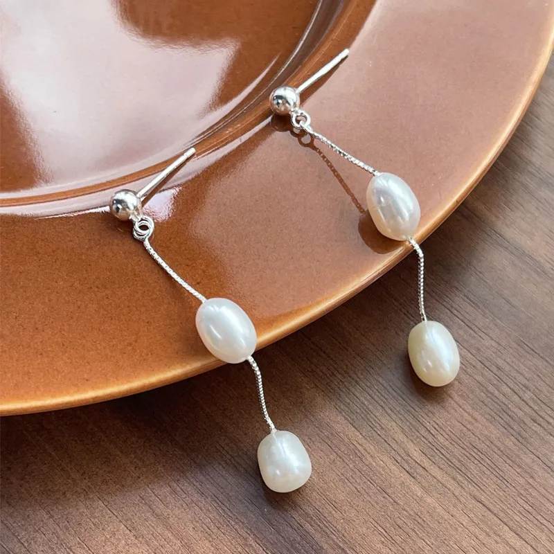 YUDIAN Pearl Drop Earrings Women's-1
