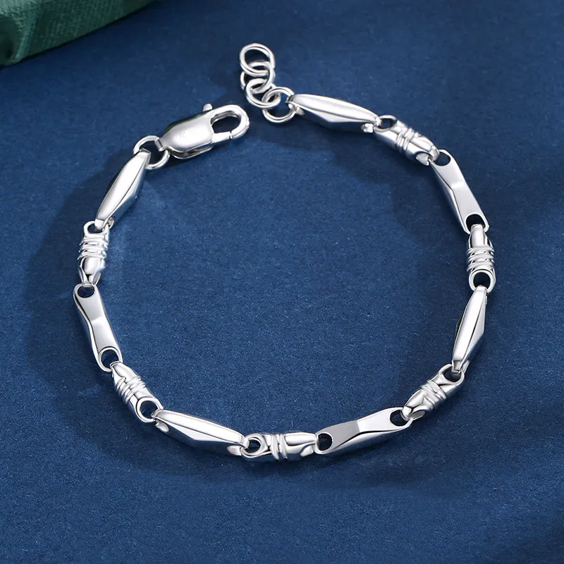 YUDIAN S999 Fine Silver Pure Silver Bracelets Men's-3