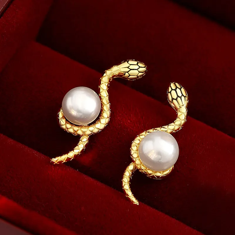 YUDIAN Freshwater Pearl Stud Earrings Women's-5