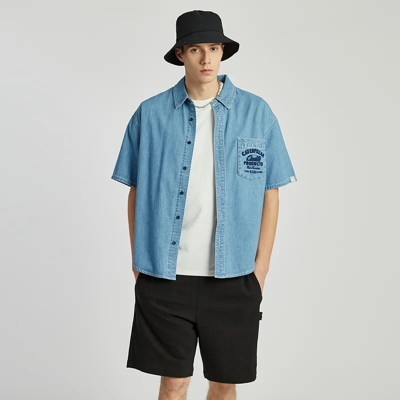 CAT Shirts Men Indigo-4