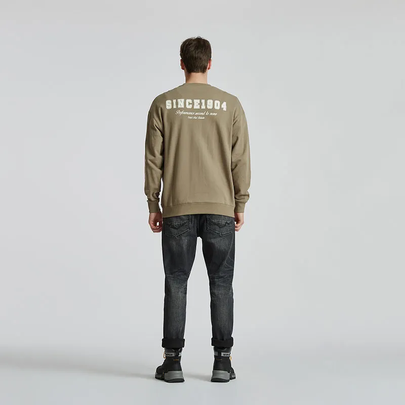 CAT Sweatshirts Men Khaki Green-2