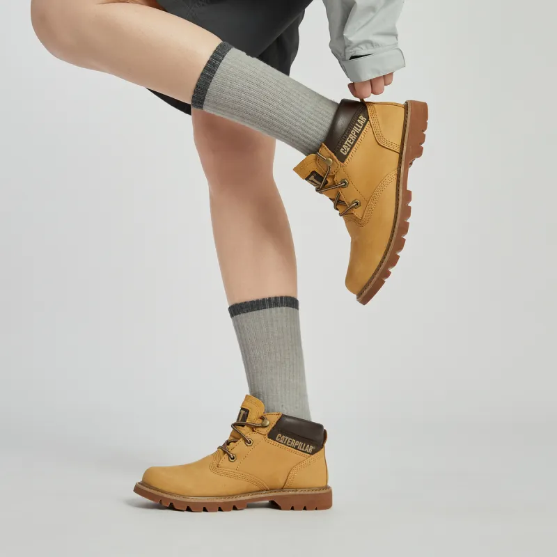 CAT Slip Resistant Ankle Length Outdoor Boots Men's Yellow-4