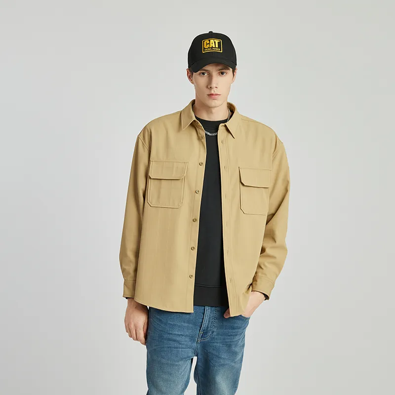CAT Shirts Men Dark Khaki-6